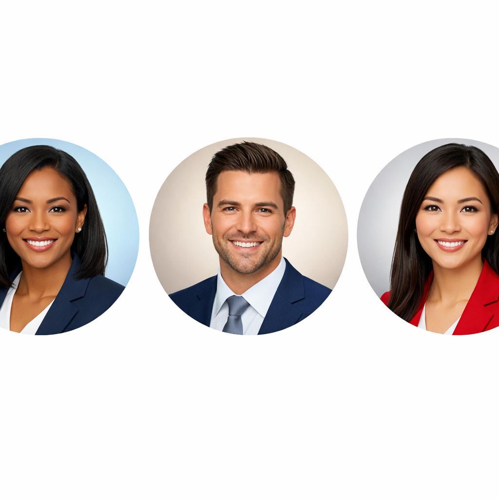 Professional real estate agent avatars